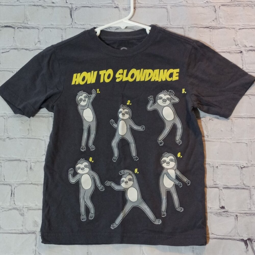 GUC Boys 4 Gray Wonder Nation Short Sleeve Graphic Tee "How to Slow Dance"